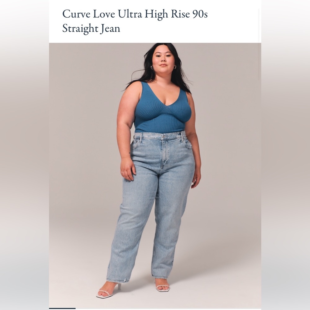 A&F ultra high rise 90s straight jeans